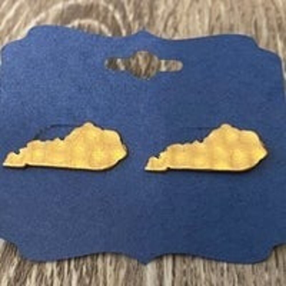 Kentucky Hammered Gold Stud Earrings